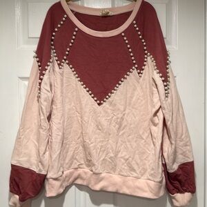Pearl studded Fantastic Fawn Sweatshirt Large